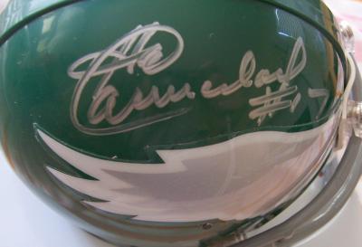 Harold Carmichael autographed Philadelphia Eagles throwback mini helmet