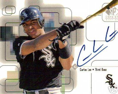 Carlos Lee certified autograph 1999 SP Signature card