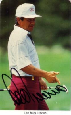Lee Trevino autographed 1987 Fax Pax golf card