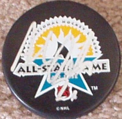 Adam Oates autographed 1997 NHL All-Star Game puck