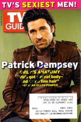 Patrick Dempsey autographed TV Guide magazine cover