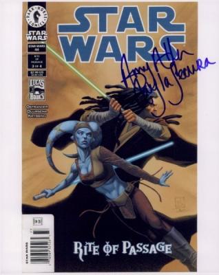 Amy Allen autographed Star Wars Aayla Secura comic book cover 8x10 photo