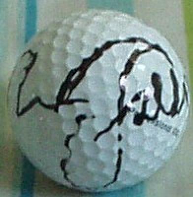Nick Faldo autographed golf ball