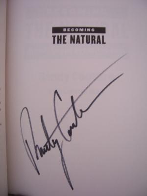 Randy Couture autographed Becoming the Natural softcover MMA book
