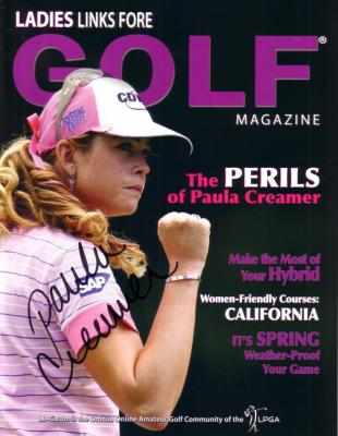 Paula Creamer autographed Ladies Links Fore Golf magazine