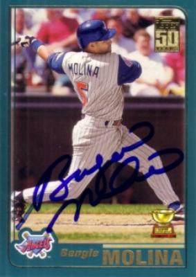 Bengie Molina autographed Anaheim Angels 2001 Topps card