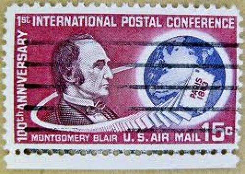 Stamps; great u.s. air mail stamps postage 15c USA airmail stamps Montgomery Blair