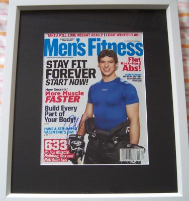 Sidney Crosby autographed Men's Fitness magazine cover matted & framed