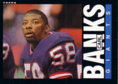 Carl Banks New York Giants Rookie Card BLANK BACK ERROR