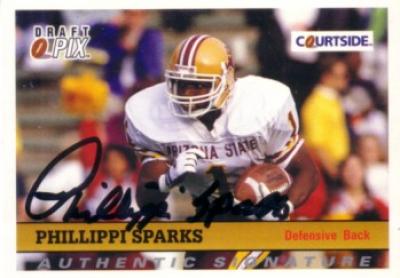 Phillippi Sparks Arizona State certified autograph 1992 Courtside card