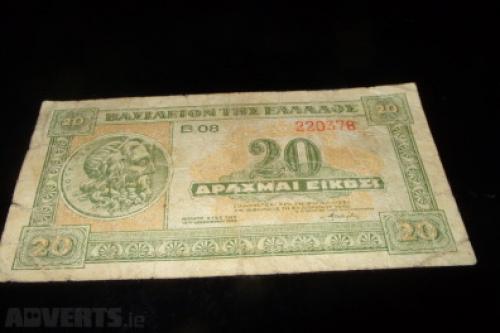 Greece-20 drachmas 1940