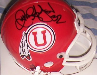 Jamal Anderson autographed Utah Utes mini helmet