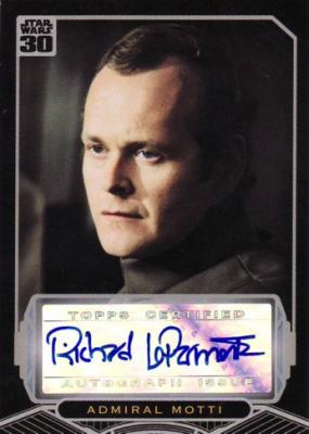 Richard LeParmentier Star Wars certified autograph card