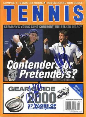 Tommy Haas & Nicolas Kiefer autographed Tennis magazine