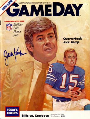 Jack Kemp autographed Buffalo Bills 1984 program