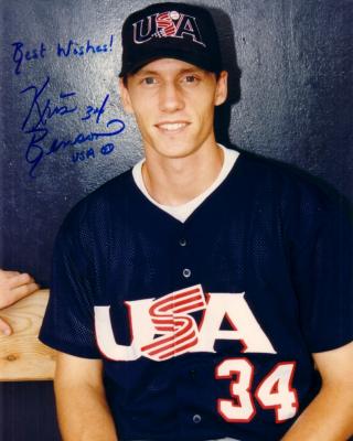 Kris Benson autographed 8x10 Team USA photo