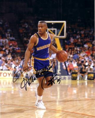 Tim Hardaway autographed Golden State Warriors 8x10 photo