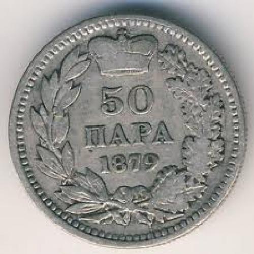 Coins; Serbia, 50 para, 1879