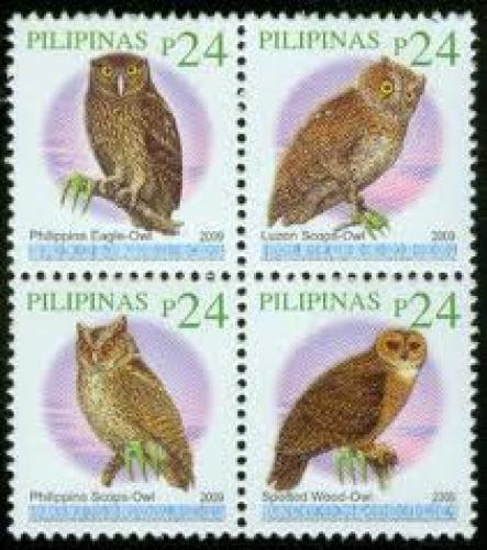 24 Pesos; Year: 2009; Philippine owl stamps