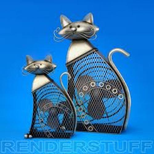 Premium 3D model - Cat decorative figurine fans