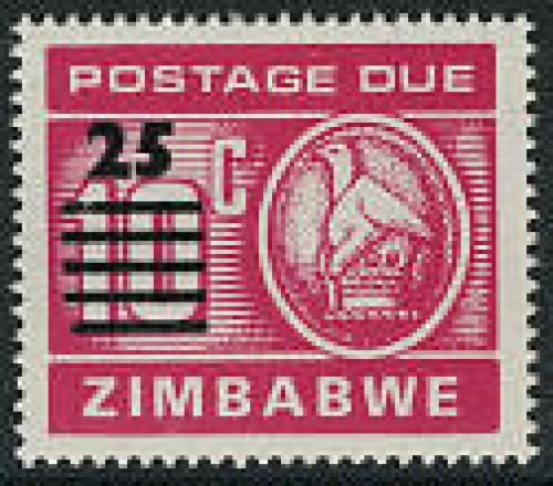 Postage due overprint 1v; Year: 1990