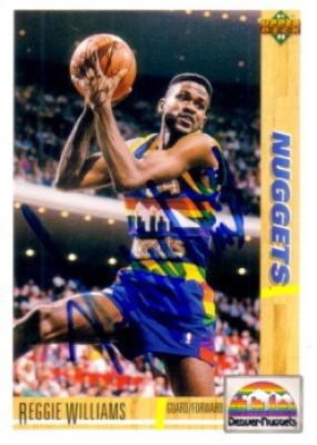Reggie Williams autographed Denver Nuggets 1991-92 Upper Deck card