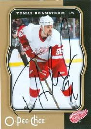 Tomas Holmstrom autographed Hockey Card