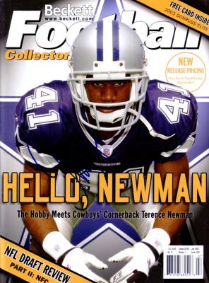 Terence Newman autographed Dallas Cowboys 2003 Beckett Football magazine