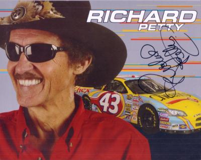 Richard Petty (NASCAR) autographed 8x10 photo card