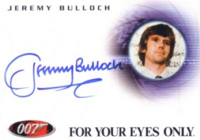 Jeremy Bulloch certified autograph James Bond 007 card