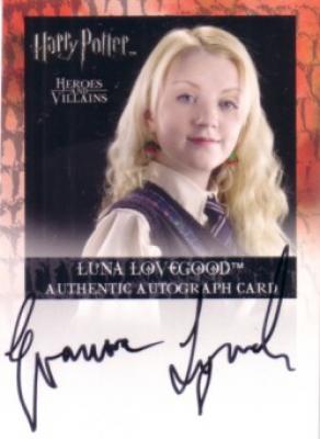 Evanna Lynch certified autograph Luna Lovegood Harry Potter Heroes & Villains card