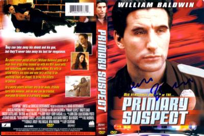 William Baldwin autographed Primary Suspect DVD cover insert