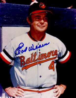 Earl Weaver autographed Baltimore Orioles 8x10 photo