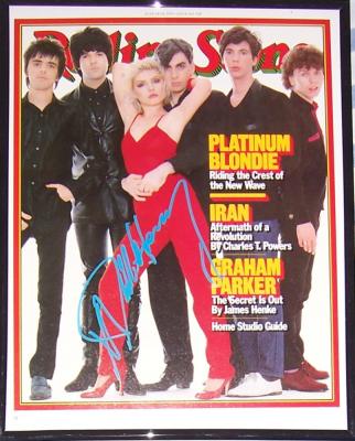 Deborah Harry autographed Blondie Rolling Stone cover framed