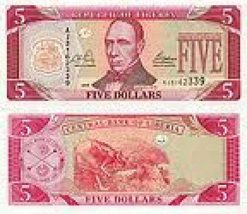  Banknote Liberia 5 Dollar 2003 ·