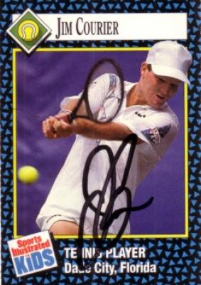 Jim Courier autographed 1992 Sports Illustrated for Kids tennis card