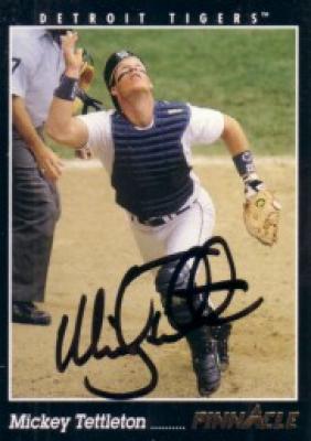 Mickey Tettleton autographed Detroit Tigers 1993 Pinnacle card