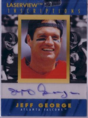 Jeff George certified autograph Atlanta Falcons 1996 Pinnacle Inscriptions card