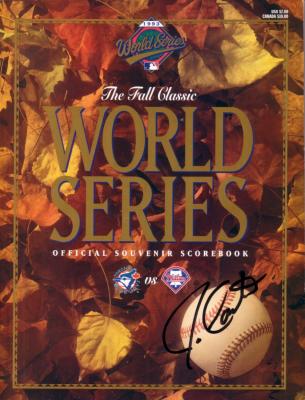 Joe Carter autographed 1993 World Series program