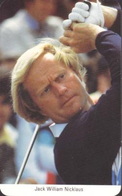 Jack Nicklaus 1987 Fax-Pax golf card
