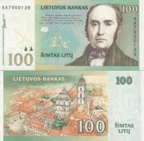 Banknotes; 100 Litu: Banknotes Lithuania