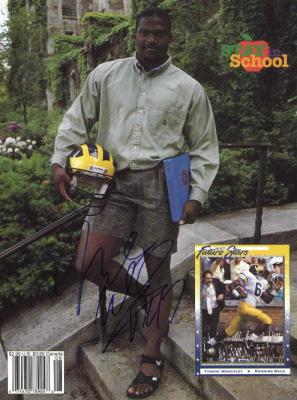 Tyrone Wheatley autographed Michigan Wolverines Beckett magazine back cover photo