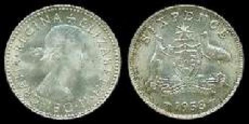 6 pence; Year: 1953-1954; (km 52)