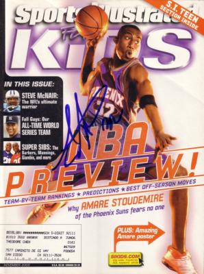 Amare Stoudemire autographed Phoenix Suns 2003 Sports Illustrated for Kids magazine