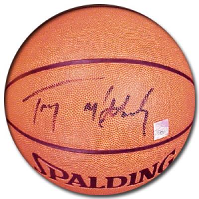 Tracy McGrady autographed NBA game basketball