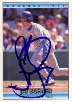 Jay Buhner autographed Seattle Mariners 1992 Donruss card