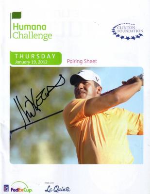 Jhonattan Vegas autographed 2012 Humana Challenge pairings guide