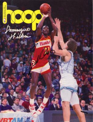 Dominique Wilkins autographed Atlanta Hawks 1990 NBA Hoop program