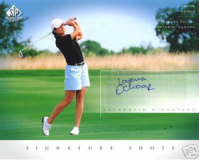 Lorena Ochoa certified autograph 2004 SP Signature 8x10 photo card