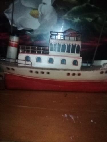 Antique Tin Tugboat 18"
